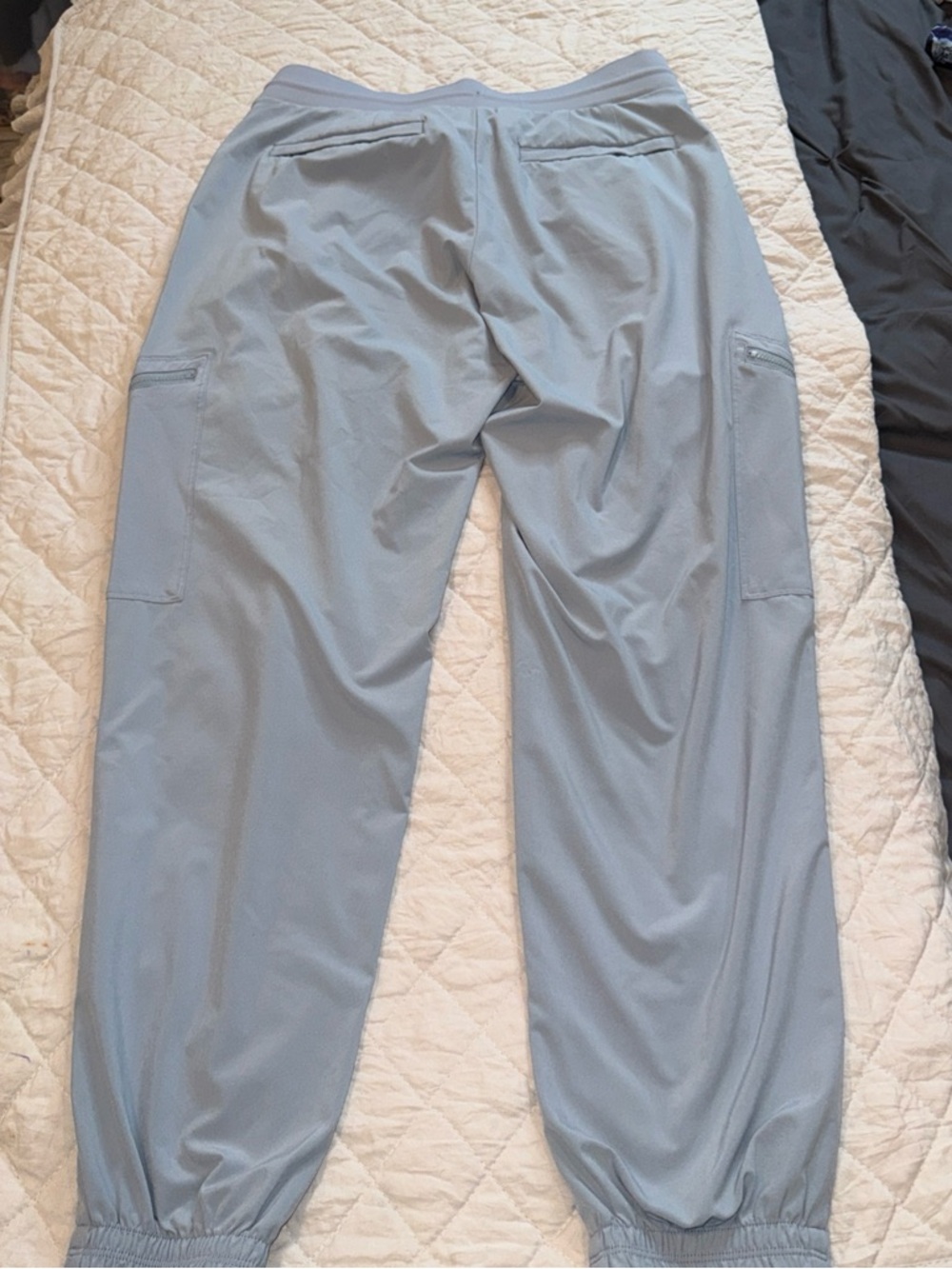 Athleta Go Far Travel Pants Womens 6  Gray Jogger Elastic Waist Zip Pockets - Picture 9 of 9
